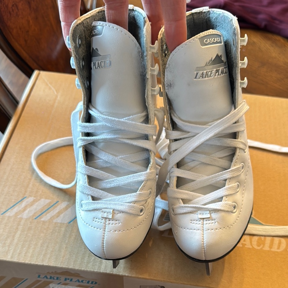 Lake Placid White Ice Skates